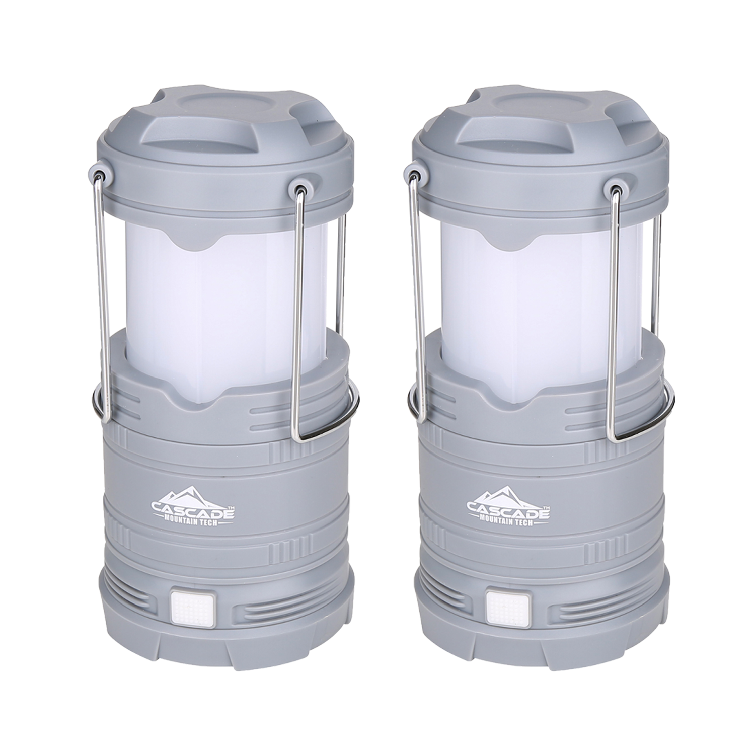 Cascade Mountain Tech Collapsible LED Lantern, Perfect Lighting for Camping,  BBQ's and Emergency Light - 3 Pack
