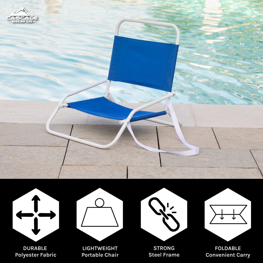 Low Profile Beach Chair (2-Pack) – Cascade Mountain Tech
