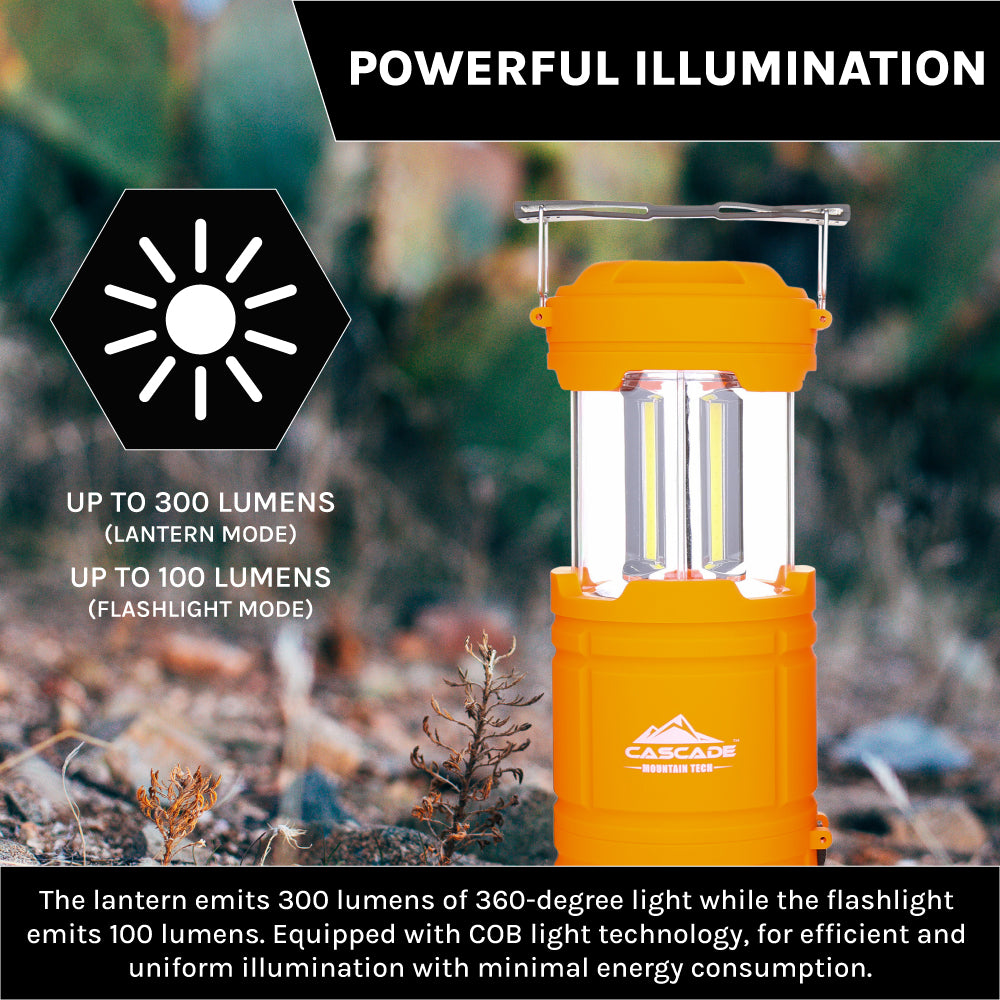 camping world rechargeable flash flashlights Pop-Up LED Flashlight/Lantern (2-Pack) – Cascade Mountain Tech