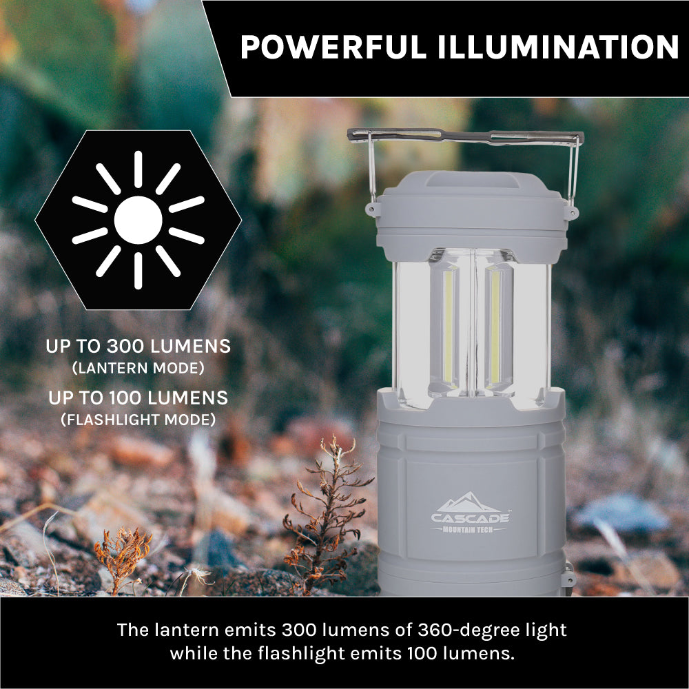 300 lumen rechargeable micro-flashlight lantern Pop-Up Lantern (2-Pack)