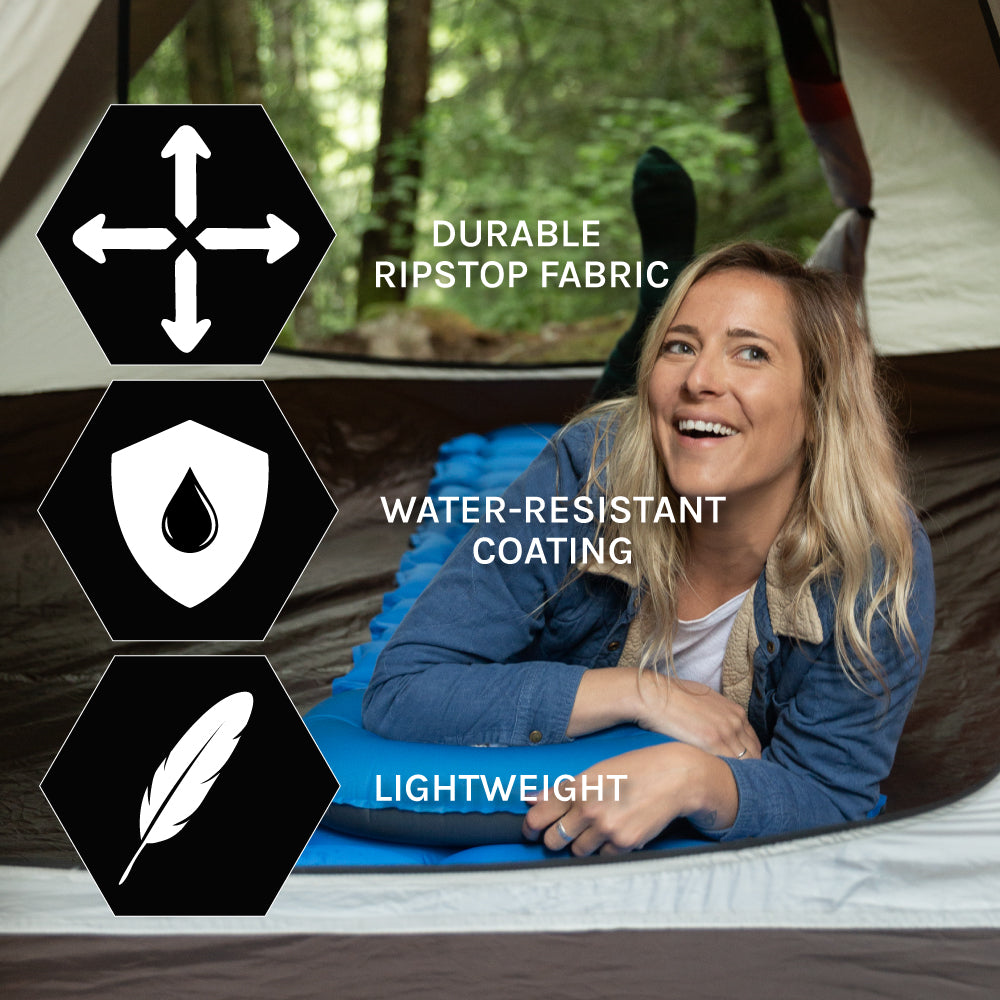 アウトドア寝具 Mountain Research HOLIDAY Pad1/2 Cascade Mountain Tech, Inflatable Sleeping Pad with Pillow