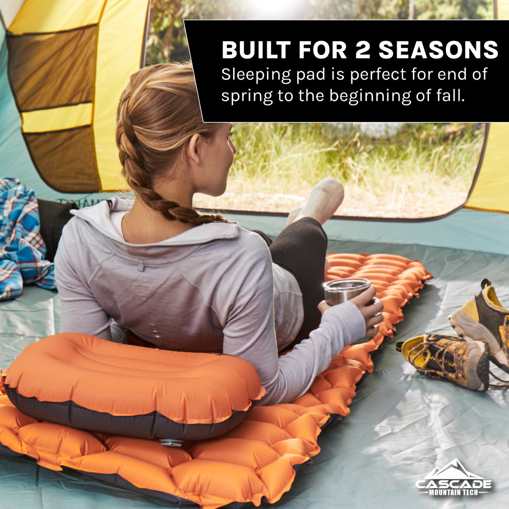 Inflatable Sleeping Pad Set Cascade Mountain Tech