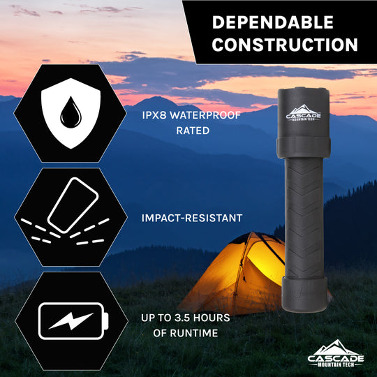 1000 lumen viper rechargeable flashlight 2 pk Pocket LED Flashlight, Zoom, Rear Power Button Observer Tools blitz in German means lightning IPX8 Waterproof LED Flashlight (1000