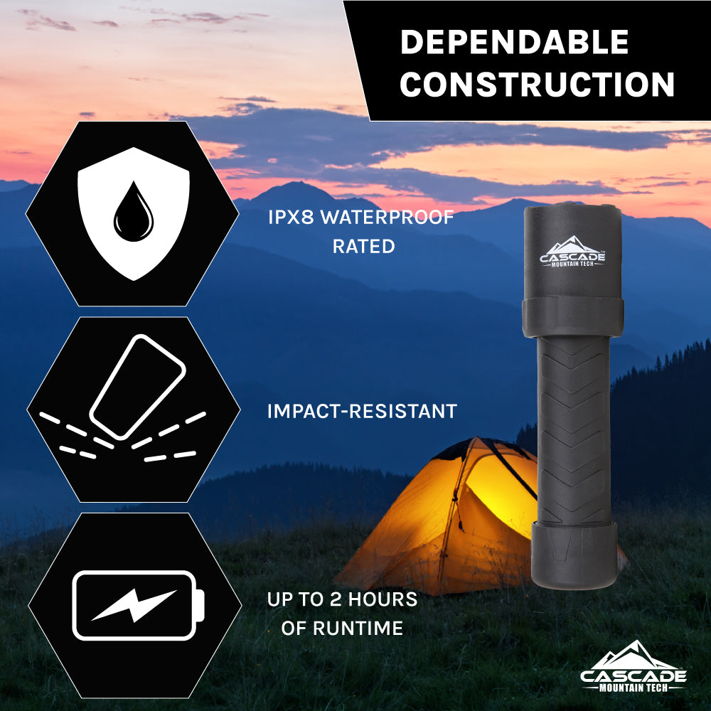IPX8 Waterproof LED Flashlight (650 Lumens) – Cascade Mountain Tech