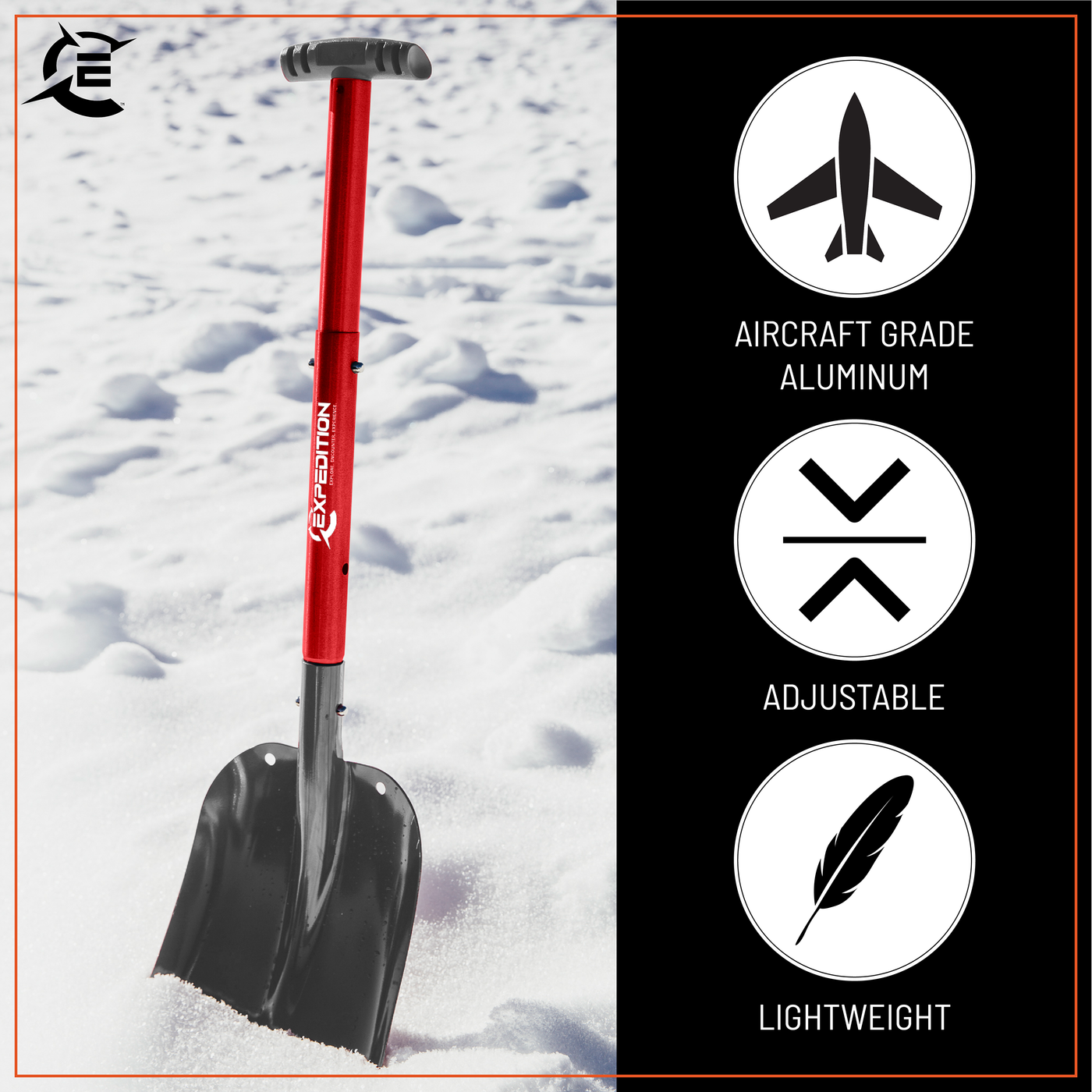 Expedition Emergency Snow Shovel - 3 Part