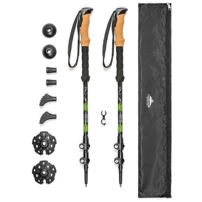Aluminum Quick Lock Trekking Poles Cork Grip