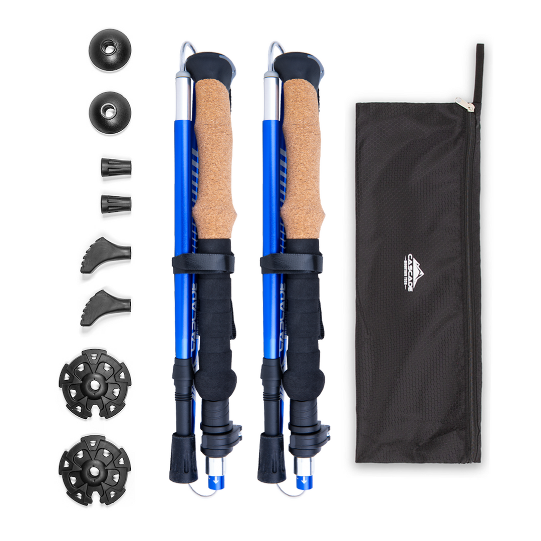 Cascade Mountain Tech Trekking Poles - Aluminum Hiking Walking high quality Sticks-8dk5