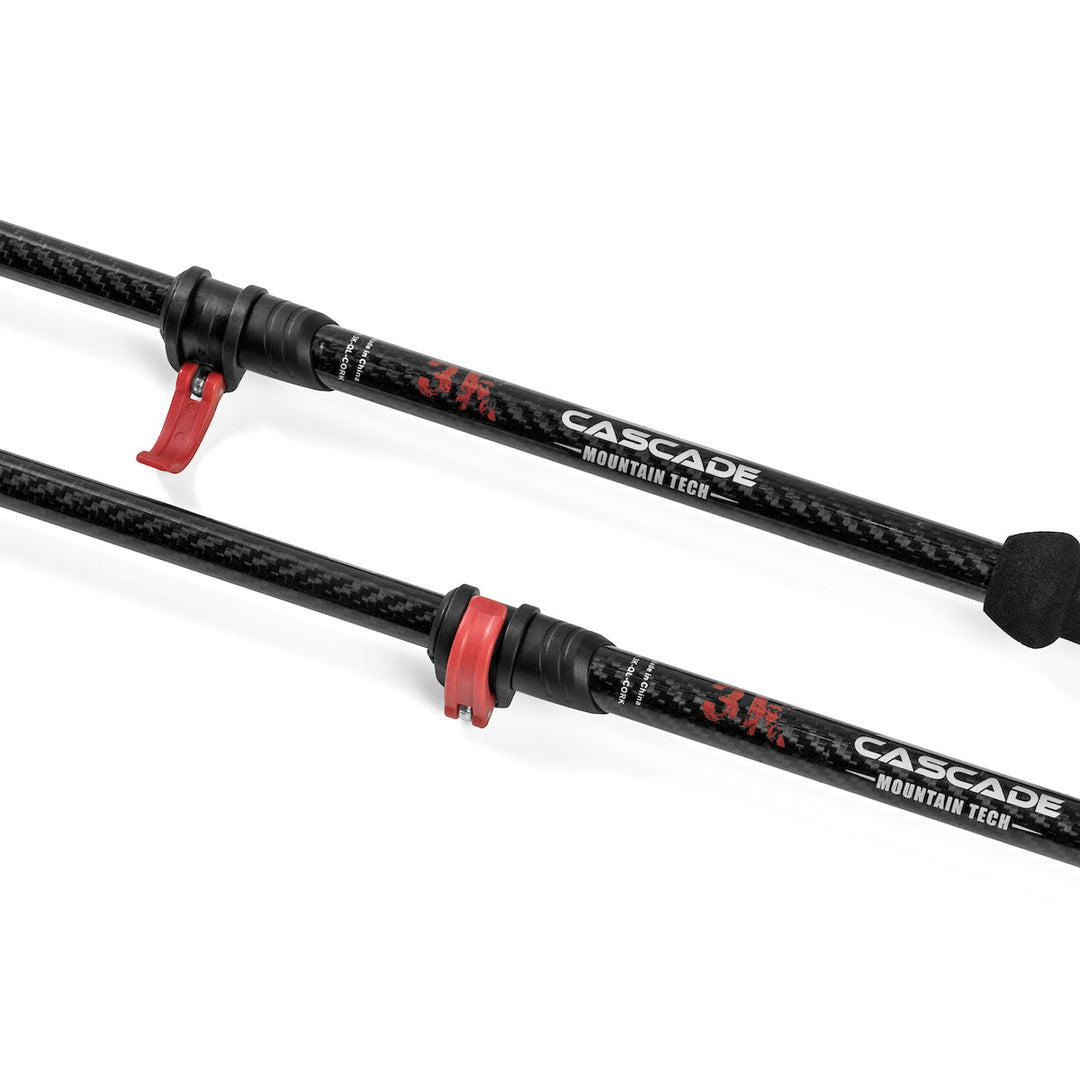 Cascade mountain tech carbon fiber collapsible quick lock trekking poles best sale