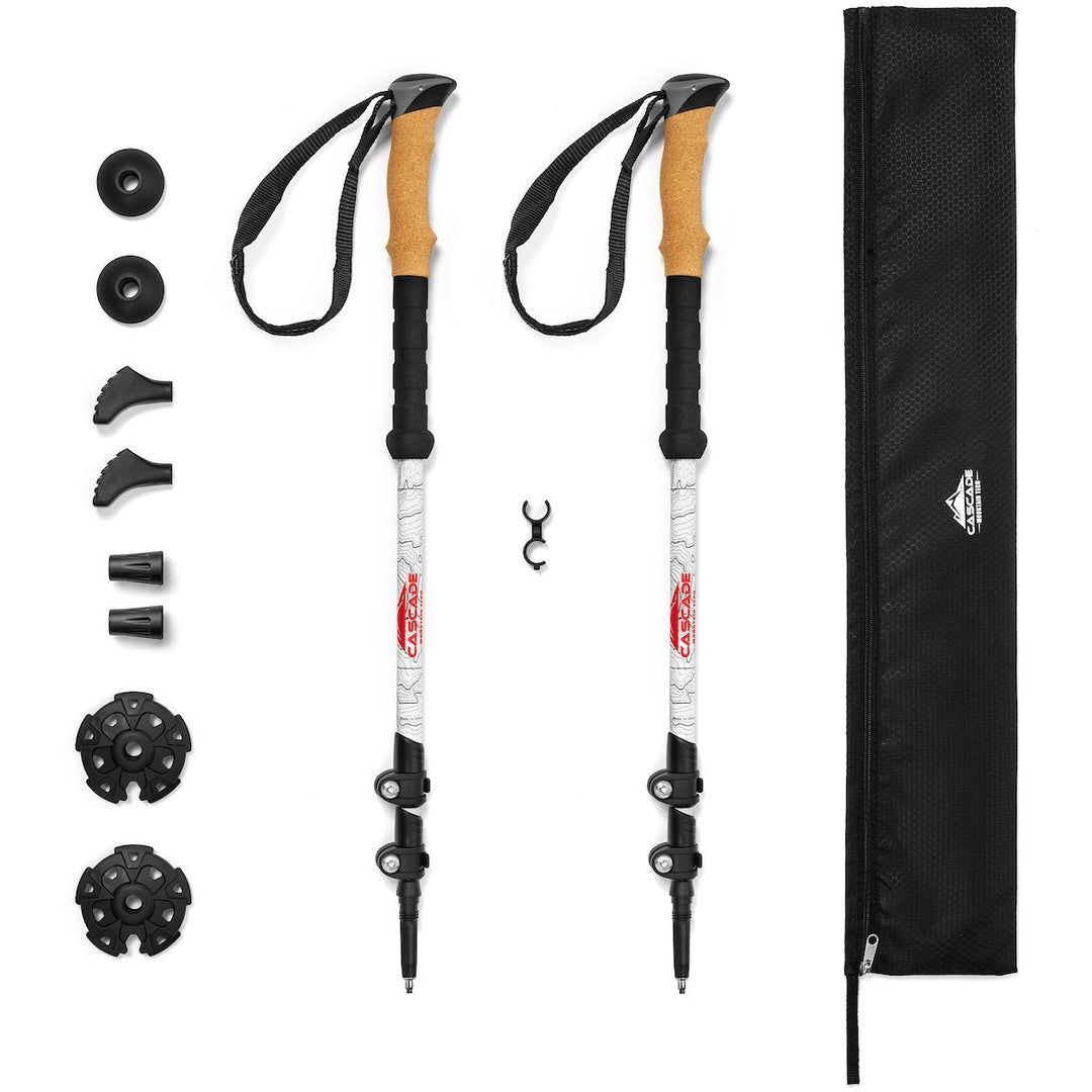 Trekking Poles Mountain Hiking Equipment Carbon Fiber Quick Lock